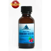 CRANBERRY SEED OIL UNREFINED ORGANIC VIRGIN COLD PRESSED RAW GLASS BOTTLE 1.0 OZ