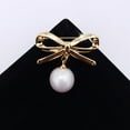 thumbnail image 2 of Fashion Cute Butterfly Bow Brooch Pin with Pearls for Women Jewelry - Gold, 2 of 6