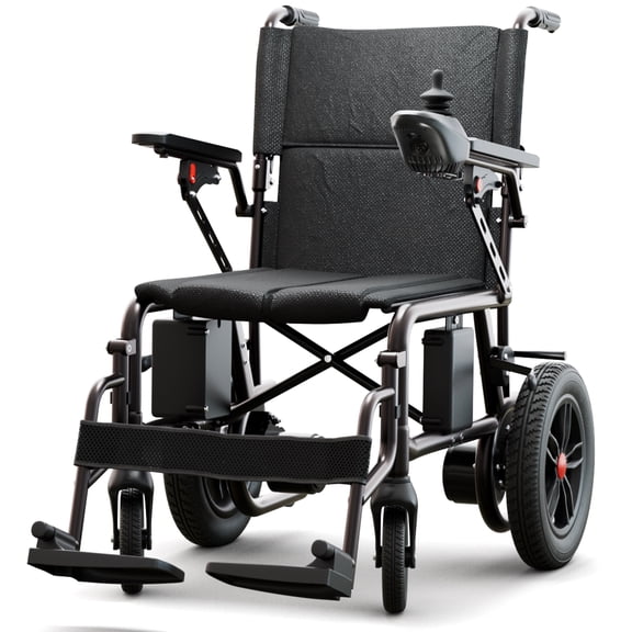 HomyKing All-Terrain Portable Electric Wheelchair – Shock-Absorbing Anti-Tip Travel Power Wheelchair for Adults & Seniors, Long Range