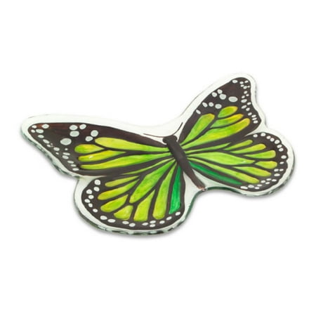 Set of 3 Green Butterfly Shaped Plates with Black and White Accents 18