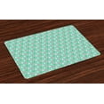 thumbnail image 1 of Ambesonne Funny Place Mats Set of 4, Rain Droplets Retro Art, Standard Size, Green Pink, 1 of 4