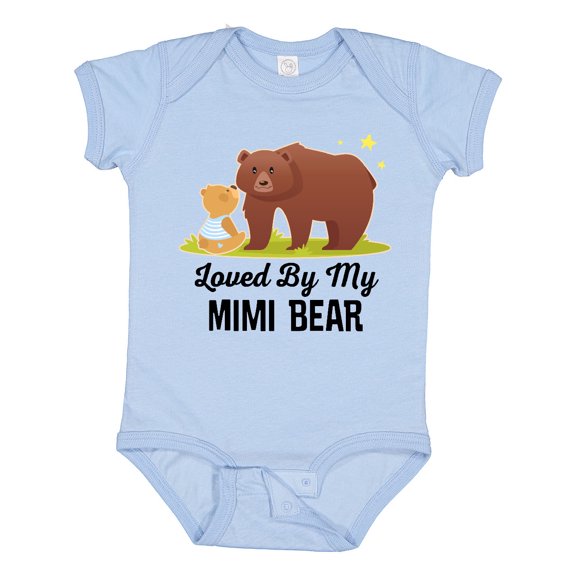 Inktastic Mimi Bear Loves Me Grandbaby Boys or Girls Baby Bodysuit