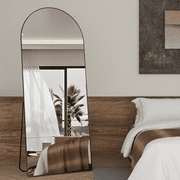 CONGUILIAO Arched Mirror Full Length Arch Mirror 65x24 Floor Mirror Black Mirror Body Mirror