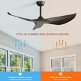 thumbnail image 3 of Sofucor 52 Inch Wood Ceiling Fan with Reverse Airflow Remote Control For Living Room Bedroom Dining Room(No Light), 3 of 12