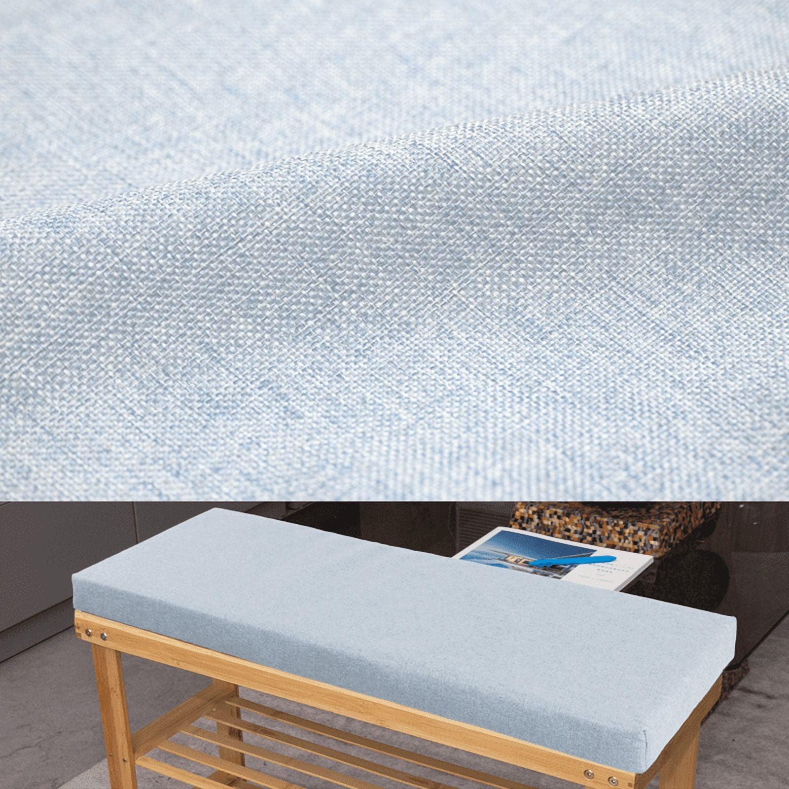 Bench Cushion Pads for Indoor/Outdoor Furniture/Window Seat Chair Sofa Couch Swing Garden 70D High-Resilience Upholstery Thickened Foam 3 Inch Thickness 2 Ties with Beige Non-slip Bottom