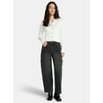 thumbnail image 5 of Madden NYC Women's Straight Leg Skater Jeans, 29" Inseam, Sizes 00-18, 5 of 5