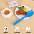 thumbnail image 6 of 3pcs Kitchen Silicone Spatula Set Heat Resistant Rubber Turner Scraper Cooking Baking Utensils Blue, 6 of 7