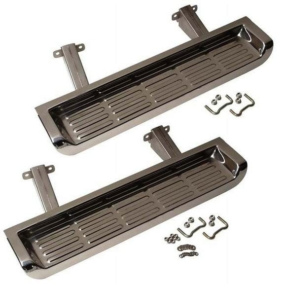 Kentrol 01-06 Jeep TJ Side Steps Pair - - Polished Silver