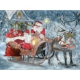 thumbnail image 2 of Bluebird Barn 32x25 White Modern Wood Framed Museum Art Print Titled - Santas Little Helper, 2 of 4