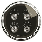 Auto Meter Prestige Series Diamond Quad Gauge (Black) - 2012