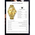 thumbnail image 6 of OLEVS Watches for Men Business Dress Diamond Analog Quartz Date Luxury Classic Casual Stainless Steel Waterproof Luminous Mens Wrist Watches Gifts Reloj para Hombre Blue/Black Dial, 6 of 11