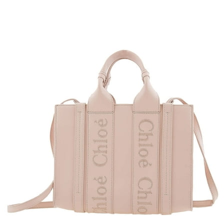 Chloe Ladies Cement Pink Small Woody Tote Bag