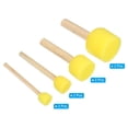 thumbnail image 3 of Esponjas de pintura Uxcell para pintar, paquete de 8 esponjas redondas de diferentes tamaños con mango de madera, amarillo, 3 of 7