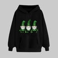 thumbnail image 2 of VBTAPA Happy St Patricks Day 2025 Women Lucky Irish Shamrock Graphic Hoodies Funny Leprechaun Hat Hoody Tops Holiday Party Sweatshirts Black XL, 2 of 6