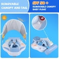 thumbnail image 3 of Flota de natación para bebés GENTEACO Mambobaby con toldo de 3 a 24 meses, color azul, 3 of 6