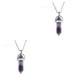 thumbnail image 3 of Sonducket Abalorio de columna hexagonal, regalos de aniversario hechos a mano, colgantes colgantes, abalorios de cristal, artesanal, Violeta 2piezas, 3 of 6