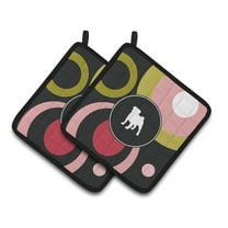 Carolines Treasures KJ1053PTHD Pug Pair of Pot Holders , 7.5HX7.5W, multicolor