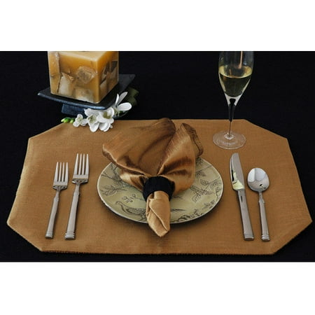 Pacific Table Linens Luscious Silk Table Linens Reversible Placemat (Set of 2)