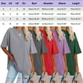thumbnail image 2 of Womens T-Shirts Classic Oversized Loose Solid Color Short Sleeve Round Neck T Shirt Tees Fashion Versatile Pullover Tshirt, 2 of 3