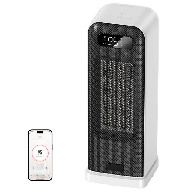 Calefactor eléctrico FLANUR 1500 W con WiFi, control por voz y temporizador
