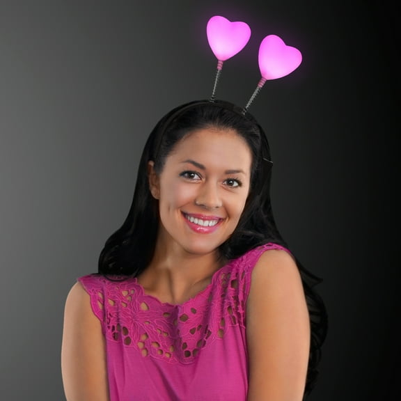 FlashingBlinkyLights Light Up Love Hearts Head Boppers Headbands