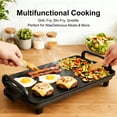 thumbnail image 2 of Electric Griddle with Nonstick Cooking Surface, Tabletop Grill for Breakfast, Black, 2 of 18