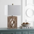 thumbnail image 3 of Safavieh Turner Geometric 24.5 in. H Table Lamp, Brown, Set of 2, 3 of 7