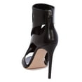 thumbnail image 3 of YDN Women Peep Toe Cutout Sandals Sexy Stiletto High Heel Ankle Booties Dressy Party Prom Zip-up Shoes Size 11 Black, 3 of 4
