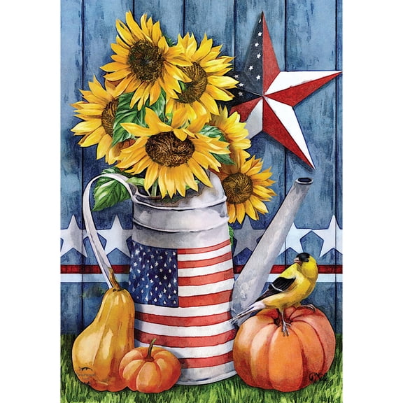 Briarwood Lane American Autumn Farmhouse Garden Flag