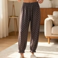 thumbnail image 2 of Women's Polka Pajama Pants Casual Loose Fit Jogger Lounge Pants Lightweight Soft Sleepwear with Pocket, 2 of 6
