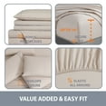 thumbnail image 5 of Swift Home Bonus Pillowcases Eco Friendly Bamboo Blend Sheet Set, 4 PC, Twin, Cream, 5 of 6