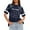 Navy, variant on WTOBBY Women's Loose Fit Short Sleeve Mesh Football Jersey Inspired V-Neck Graphic Top Tee, Trendy Sportswear for Casual Wear, Comfortable and Lightweight Summer Apparel ,Light pink S
