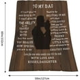 thumbnail image 2 of Gifts for Dad from Daughter to My Dad Blanket Best Gift for Fathers Day Birthday Christmas Valentines Day Bday Present Idea for Father Husband Men Him Healing Thoughts Throw Blanket 60''''x50'''', 2 of 6
