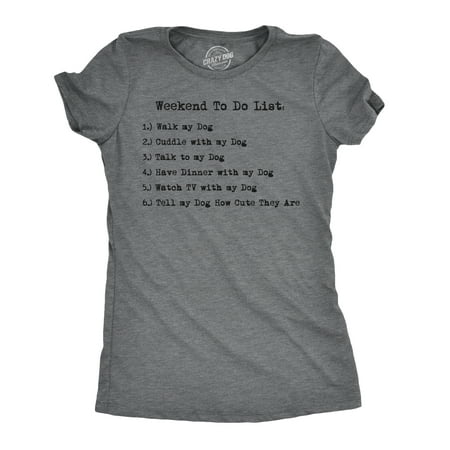 T-shirt Vintage Dog Tee - Womens Weekend To Do List Funny Dog List T shirts Hilarious Shirts Novelty Vintage T shirt