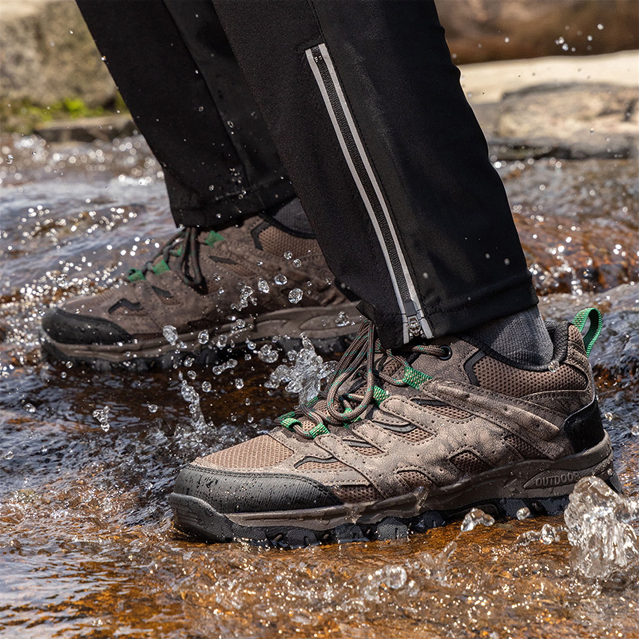 YOURDIARY Mens Outdoor Hiking Shoes Breathable Sneakers for Trail Walking Camping Work