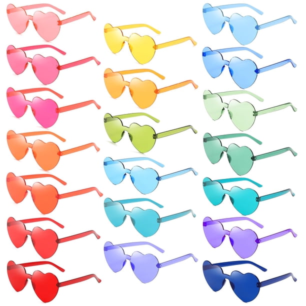 Lentes de Sol Corazón Sin Montura SUNOVELTIES Paquete de 20