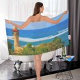 thumbnail image 7 of GZHJMY Seaside Lighthouse Bath Towel Set, Pure Cotton Washcloth Lightweight and Highly Absorbent Quick Drying Towels for Bathroom（163）, 7 of 7