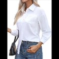 thumbnail image 1 of Camisas de Algodón para Mujer, con Botones, Cuello, Larga, Blusas Antiarrugas. L, 1 of 10