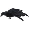 thumbnail image 2 of Halloween prop feathers Crow bird large 25x40cm spreading wings Black, 2 of 5