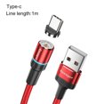 thumbnail image 3 of Essager Phone Charging Cable 360 Degree Rotating phone charging cable rotating Charging Cord Braided Outer Layer, Red, 1m, Type-c, 3 of 6