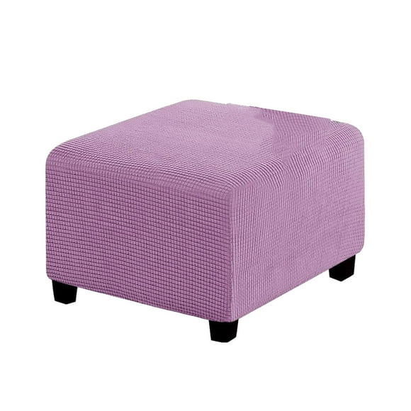 Advancent Funda cuadrada para reposapiés, alta elasticidad, no se decolora fácilmente, fácil de instalar, mano de obra fina, poliéster Decoración del hogar violeta claro S