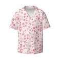 thumbnail image 4 of Uemuo Cute Hand Drawn Hearts Pattern Cotton Linen Short Sleeve Shirts,Casual Lightweight Button Down Shirts,Vacation Beach Summer Tops-3X-Large, 4 of 7