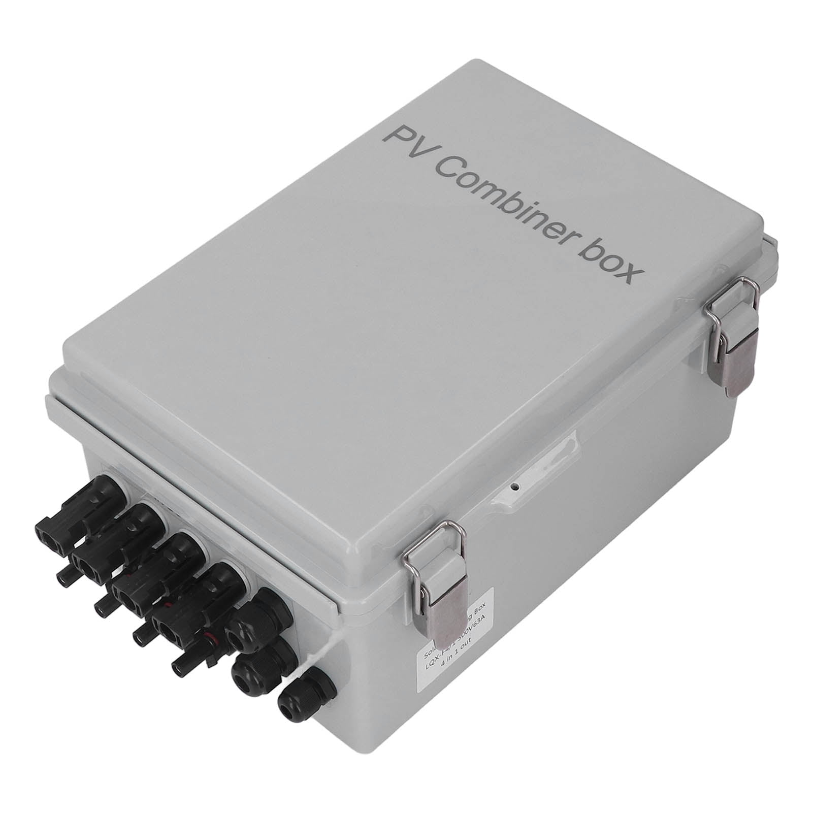 Ccdes PV Combiner Box DC 500V 4 String Input Waterproof With 15A Fuse 63A Circuit Breaker,Solar