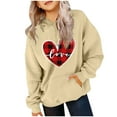 thumbnail image 2 of TFEOQRY Children Girls Hooded Sweatshirts Long Sleeved Pattern Printed Hoodie Round Neck Hooded Top Hooded Sports Hoodies, 2 of 4
