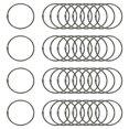 thumbnail image 1 of Uxcell 36Pcs Loose Leaf Binder Rings, 2.8 Inch Metal Open Card Rings Heavy Duty Book Rings for Key Index Card Rings Paper Rings Office, Black, 1 of 7