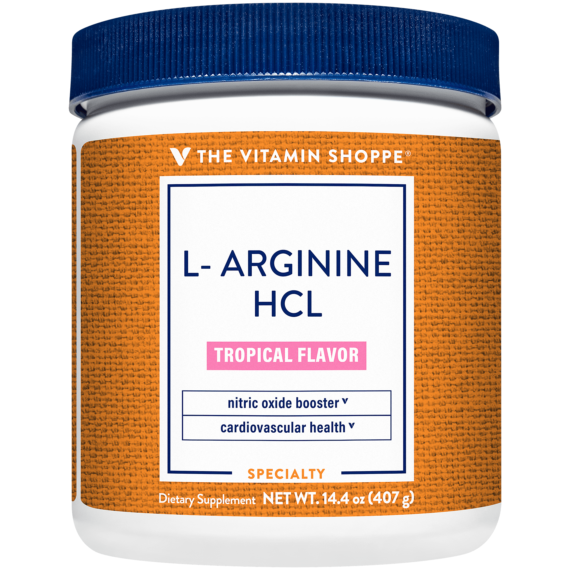 LArginine HCL Amino Acid Powder  Nitric Oxide Booster  Supports Cardiovascular Health  Tropical Flavor (50 Servings)