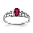 thumbnail image 3 of 925 Sterling Silver Rhodium-Plated Created Ruby and Diamond Ring Size 10, 3 of 6