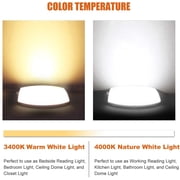 Facon LED RV Dome Light, 9-1/4'' Length Oval Pancake Light, 12 Volt Interior Ceiling Dome Light with On/Off Switch for RV Motorhomes Camper Caravan Trailer Boat