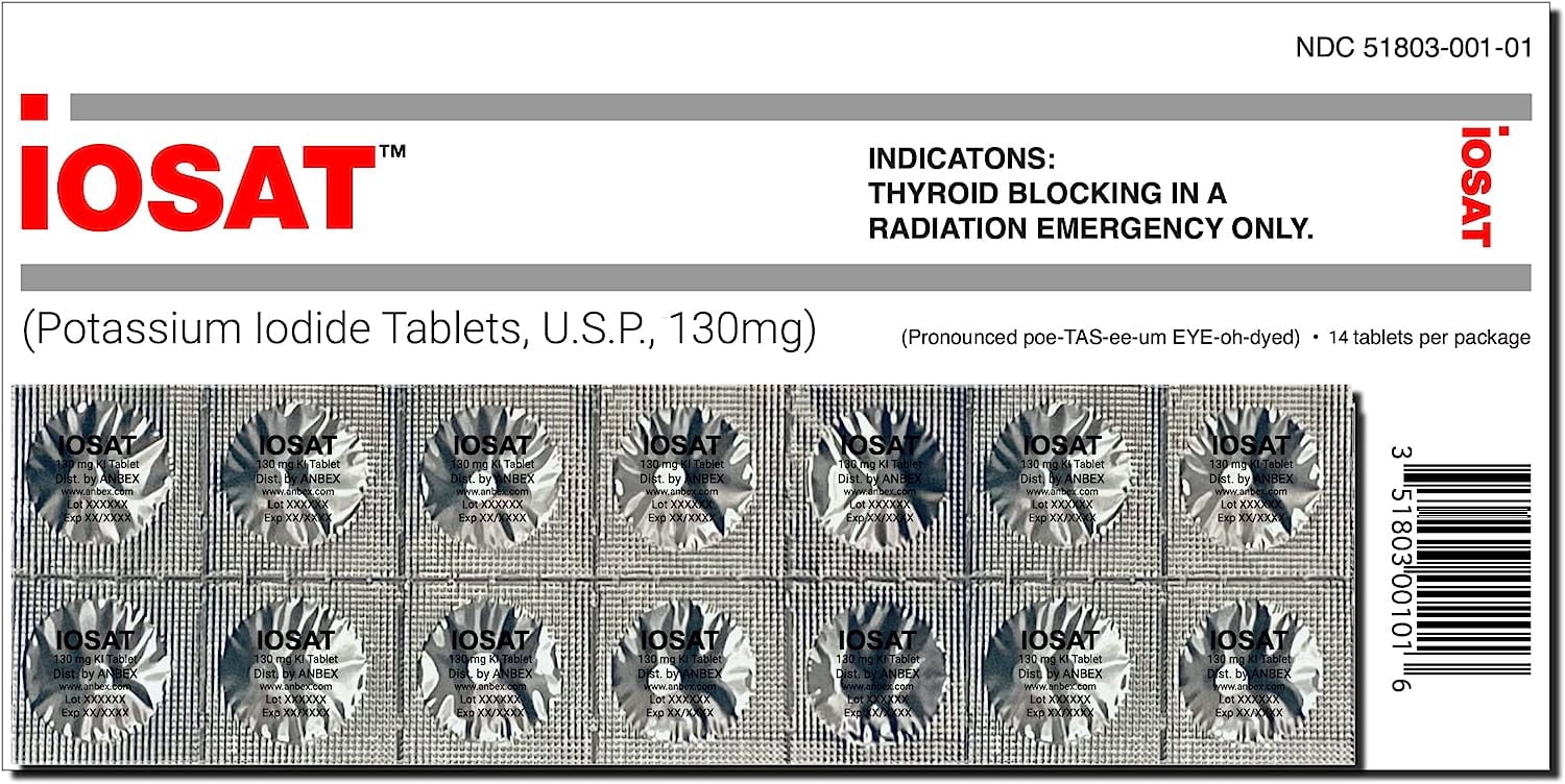 Potassium Iodide (IOSAT) (10 Units Included)