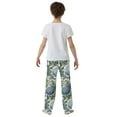 thumbnail image 5 of FORMRS Kids Pajama Pants with Pockets Size 6-8Y Boys Lounge Sleep Bottoms, Watercolor Hydrangeas Pattern, 5 of 8